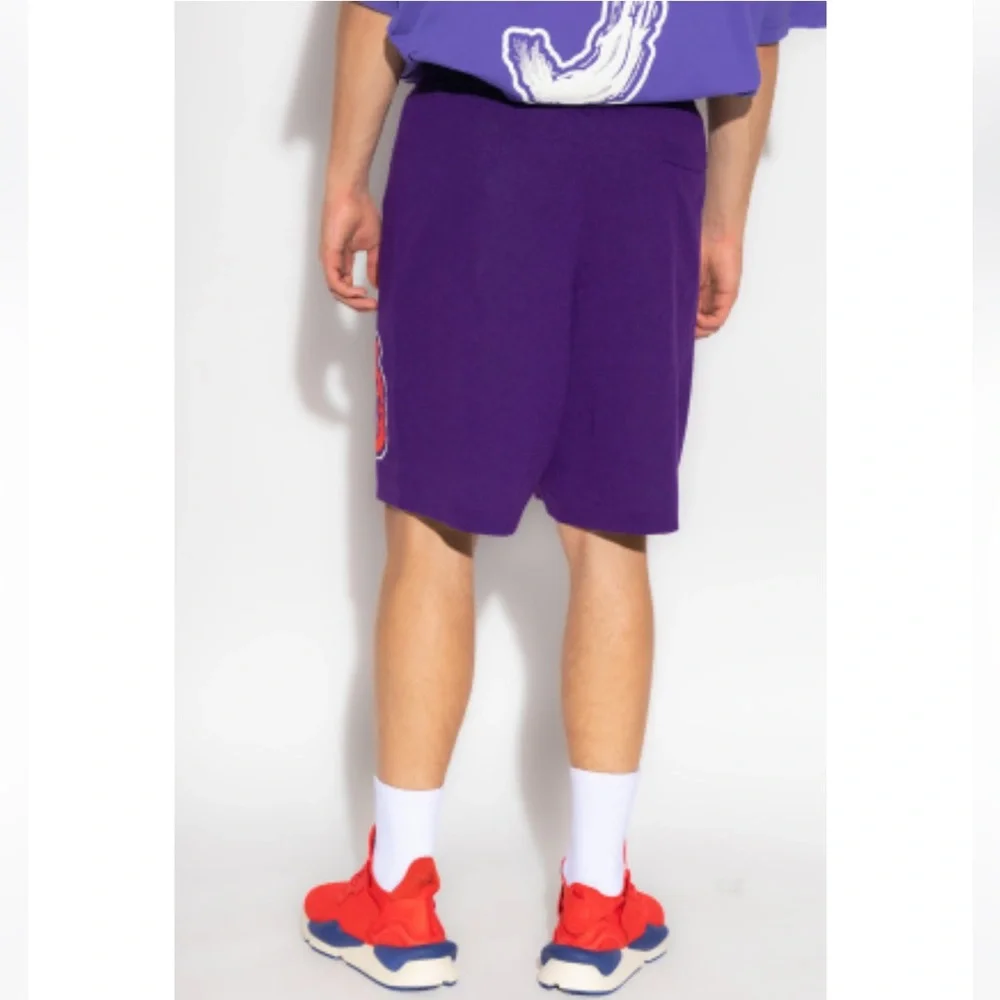 NWT Y-3 Yohji Yamamoto Knit Logo Shorts in Purple